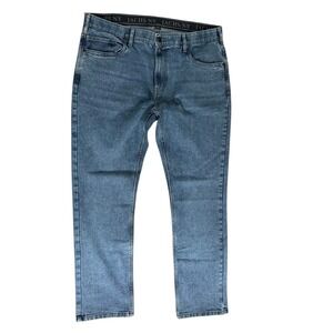 Jachs NY Jeans Men's Size 38x30 Light Wash Blue Stretch Denim 5-Pocket